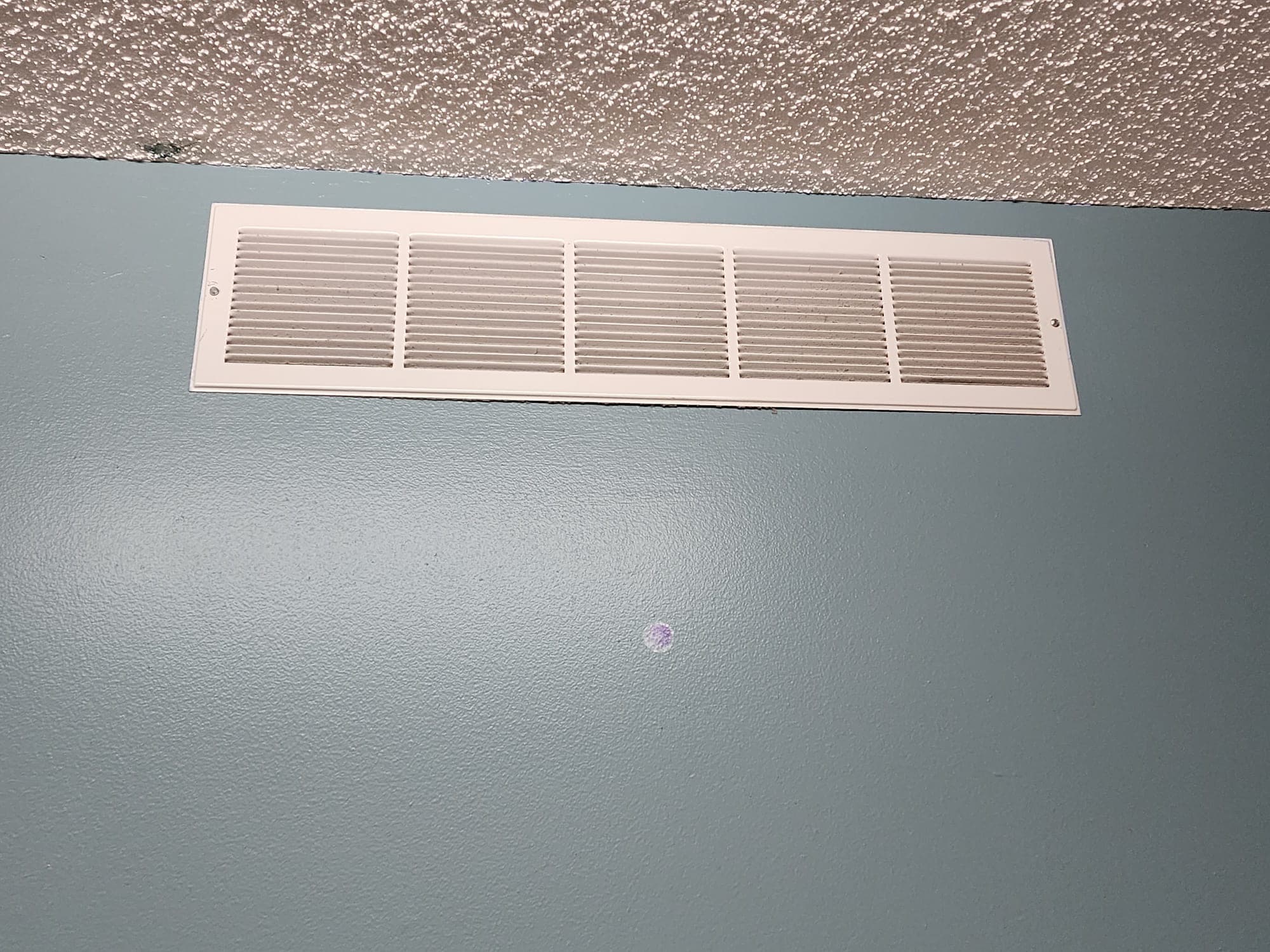The same air vent clean and clear after service